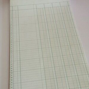 Retro Willson Columnar Pad 100 Sheets 4 Columns 8.5" x 14" Ruled Pad Green Tint